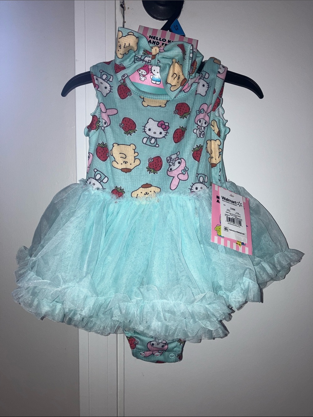 Hello Kitty and Friends Baby Girl Aqua Tutu Dress 24 Months NWT